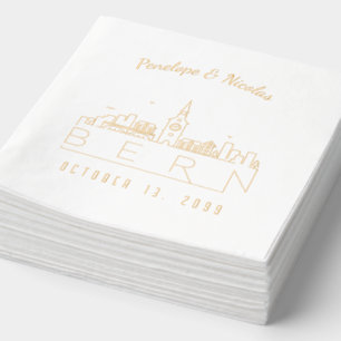 Goldfoil Personalisiert Bern Hochzeit Napkins Servietten Mit Folie