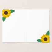 Goldfoil Sonnenblume Ein Geburtstag Folienkarte (Innenseite)