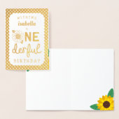 Goldfoil Sonnenblume Ein Geburtstag Folienkarte (Anzeige)