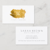 Goldfoil Textured Blush Brush Beauty Consultant Visitenkarte (Vorne/Hinten)