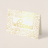 Goldfoil Typografie Confetti Hochzeitseinladungen Folienkarte (Vorderseite)