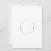 Goldfoil Typografie Herzkranz Verlobung Einladung (Rückseite)