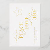 Goldfoil Weihnachtsgrüße Karte (Vorderseite)
