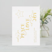 Goldfoil Weihnachtsgrüße Karte (Stehend vorne)
