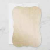 Goldfoil Weißrosa Rose 100. Geburtstag Einladung (Rückseite)