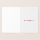 Goldfoil: "Werden Sie mein Valentin sein?" Karte (Innenseite)