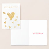 Goldfoil: "Werden Sie mein Valentin sein?" Karte (Anzeige)