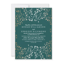 Goldfoileffekt Aquamarines Gipskraut Hochzeit