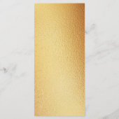 Goldfoileffekt, Champagnerbläschen, Neujahrsmenü Menükarte (Rückseite)