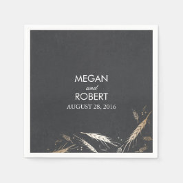 Goldfoileffekt Fall Weizenhalskappe Rustikal Serviette