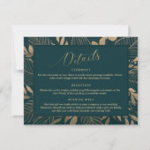 Goldfoliage-Hochzeitskarte Einladung (Vorderseite)