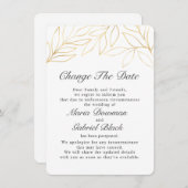 Goldfoliage Hochzeitverschiebung Rette die Save The Date (Vorne/Hinten)