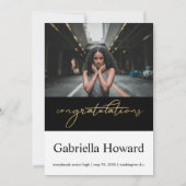 Goldfolie 2020 Typografie Abschluss Einladung (Rückseite)