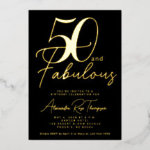 Goldfolie 50 und fantastische 50. Geburtstagsfeier