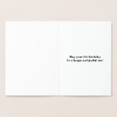 Goldfolie 8. Geburtstag + Individuelle Name Folienkarte (Innenseite)