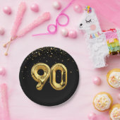 Goldfolie 90 Balloons und Konfetti Papierplatte Pappteller (Party)