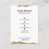 Goldfolie Abstrakt Stuhleroing Visitenkarte (Rückseite)