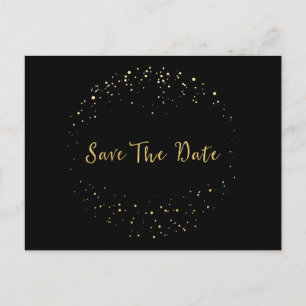 Goldfolie Abstrakter Kreis Save The Date Postkarte