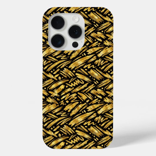 Goldfolie abstraktes Muster Case-Mate iPhone Hülle (Rückseite)