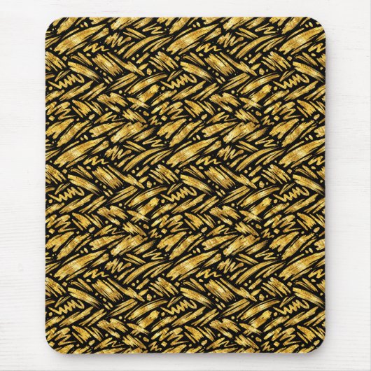 Goldfolie abstraktes Muster Mousepad (Vorne)