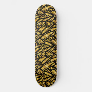 Goldfolie abstraktes Muster Skateboard