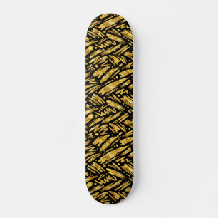 Goldfolie abstraktes Muster Skateboard