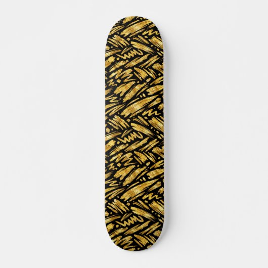 Goldfolie abstraktes Muster Skateboard (Vorne)