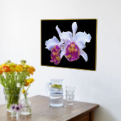 Goldfolie Akzent Paare Weiße Lila Orchideen drucke (Ablage(Küche))