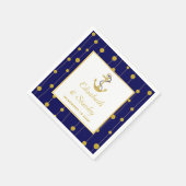 Goldfolie ankern nautische Hochzeit Serviette (Ecke)
