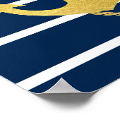 Goldfolie Ankerprint Digitales Kunstposter Poster (Ecke)