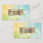 Goldfolie | Aquarelltextur Visitenkarte (Vorne/Hinten)