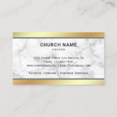 Goldfolie aus weißem Marmor Jesus Christus Kreuzpa Visitenkarte (Rückseite)