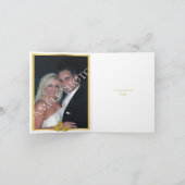 Goldfolie Blätter Moderne Hochzeit Danke (Innenseite)