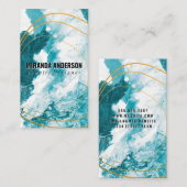 Goldfolie | Blue Green Artistic Visitenkarte (Vorne/Hinten)