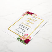 Goldfolie Blumendusche Einladung (Gedreht)