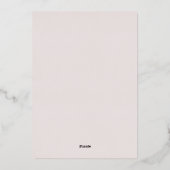 Goldfolie Brunch & Bubbly Bridal Dusche Einladung (Rückseite)