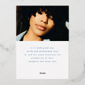 Goldfolie Brush Grad Modernes Foto Ankündigung (Rückseite)