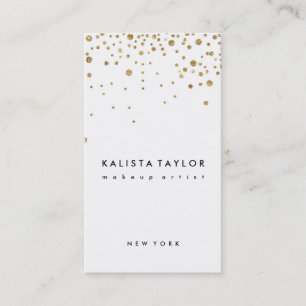 Goldfolie Confetti Visitenkarte