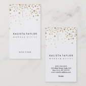 Goldfolie Confetti Visitenkarte (Vorne/Hinten)