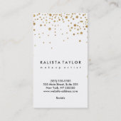Goldfolie Confetti Visitenkarte (Rückseite)