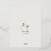 Goldfolie daisy Wildblumen Einladung Hochzeit (Rückseite)