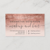 Goldfolie der modernen Rose beruflich Rabattkarte (Rückseite)