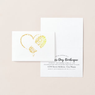 Goldfolie des Bootstauchs Folienkarte