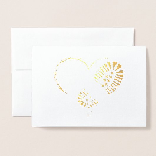 Goldfolie des Bootstauchs Folienkarte (Vorderseite mit Umschlag)