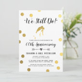 Goldfolie, die wir noch machen | 60. Hochzeitstag Einladung (Stehend Vorderseite)