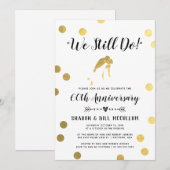 Goldfolie, die wir noch machen | 60. Hochzeitstag Einladung (Vorne/Hinten)