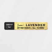 Goldfolie dünne Kerze Etiketten (Design 1)