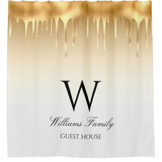 Goldfolie Duschvorhang (Vorderseite)