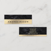 Goldfolie | Eisblau Mini Visitenkarte (Vorne/Hinten)