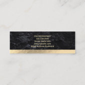 Goldfolie | Eisblau Mini Visitenkarte (Rückseite)